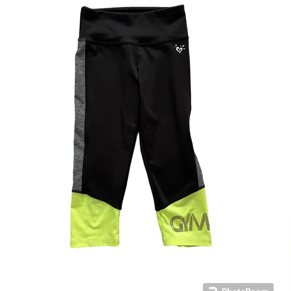Justice Girls Gymnast Leggings Crop Length Size 8